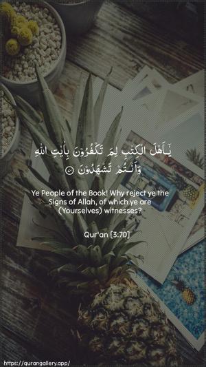 Aal-i-Imraan Ayah 70 - Arabic + English wallpaper