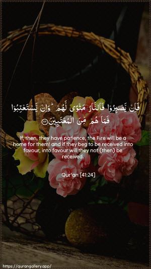 Fussilat Ayah 24 - Arabic + English wallpaper