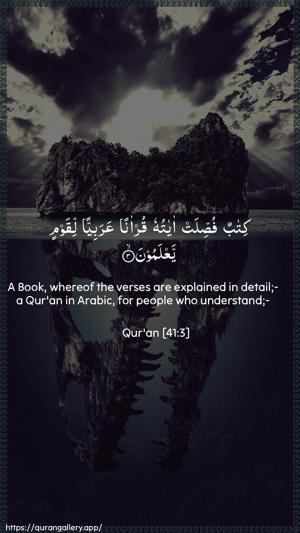 Fussilat Ayah 3 - Arabic + English wallpaper