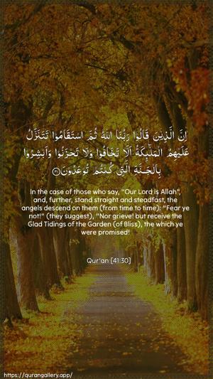 Fussilat Ayah 30 - Arabic + English wallpaper