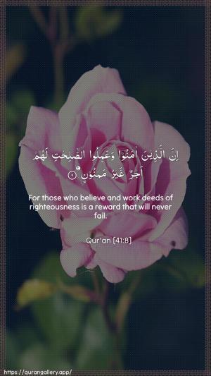 Fussilat Ayah 8 - Arabic + English wallpaper