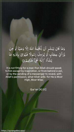 Ash-Shura Ayah 51 - Arabic + English wallpaper