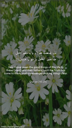 Az-Zukhruf Ayah 29 - Arabic + English wallpaper