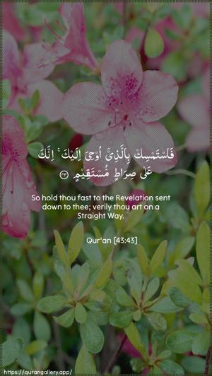 Az-Zukhruf Ayah 43 - Arabic + English wallpaper