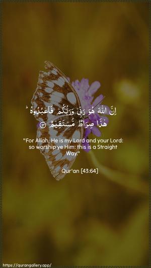 Az-Zukhruf Ayah 64 - Arabic + English wallpaper