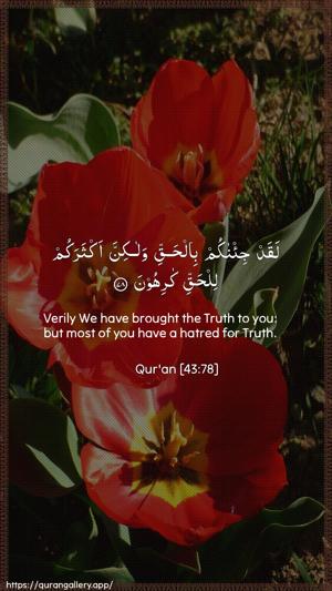 Az-Zukhruf Ayah 78 - Arabic + English wallpaper