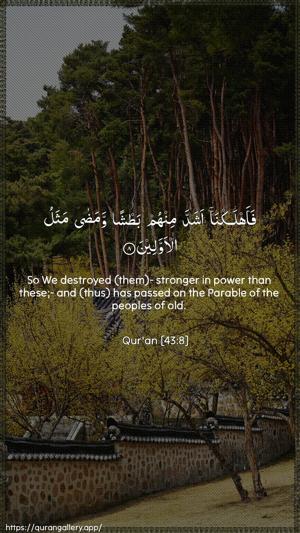 Az-Zukhruf Ayah 8 - Arabic + English wallpaper
