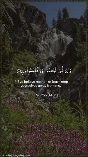Ad-Dukhaan Ayah 21 - Arabic + English wallpaper