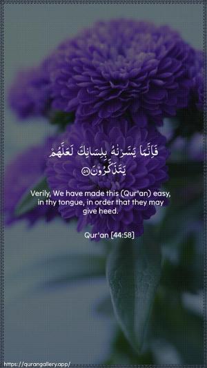 Ad-Dukhaan Ayah 58 - Arabic + English wallpaper