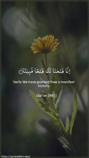 Al-Fath Ayah 1 - Arabic + English wallpaper