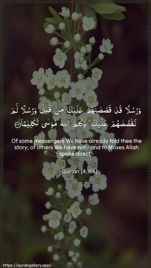 An-Nisaa Ayah 164 - Arabic + English wallpaper