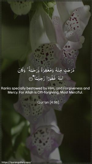 An-Nisaa Ayah 96 - Arabic + English wallpaper