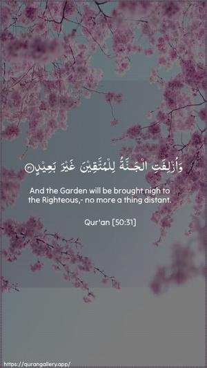 Qaaf Ayah 31 - Arabic + English wallpaper