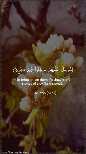 Adh-Dhaariyat Ayah 33 - Arabic + English wallpaper