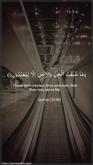 Adh-Dhaariyat Ayah 56 - Arabic + English wallpaper