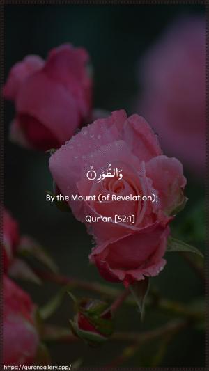 At-Tur Ayah 1 - Arabic + English wallpaper