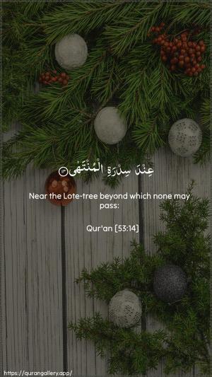 An-Najm Ayah 14 - Arabic + English wallpaper