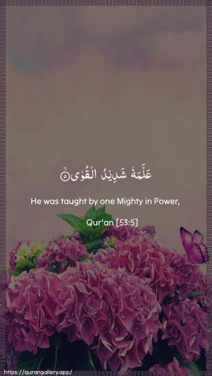 An-Najm Ayah 5 - Arabic + English wallpaper