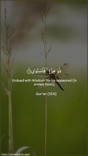 An-Najm Ayah 6 - Arabic + English wallpaper