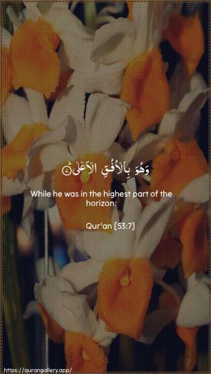 An-Najm Ayah 7 - Arabic + English wallpaper
