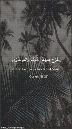 Ar-Rahmaan Ayah 22 - Arabic + English wallpaper