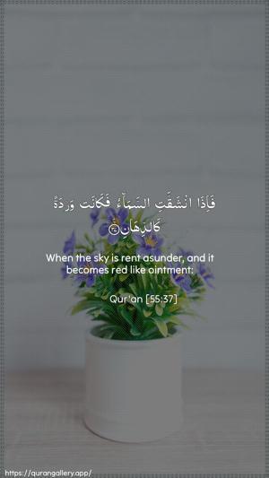 Ar-Rahmaan Ayah 37 - Arabic + English wallpaper