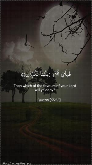 Ar-Rahmaan Ayah 55 - Arabic + English wallpaper