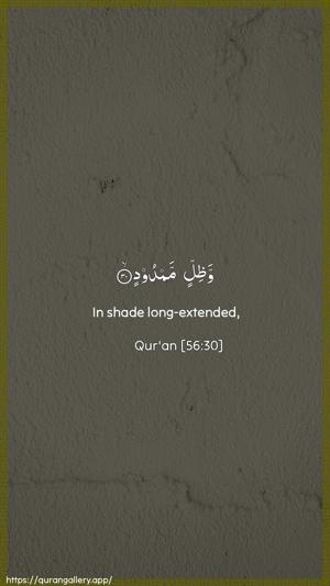 Al-Waaqia Ayah 30 - Arabic + English wallpaper