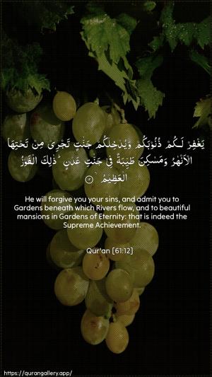 As-Saff Ayah 12 - Arabic + English wallpaper