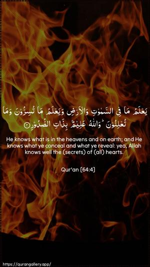 At-Taghaabun Ayah 4 - Arabic + English wallpaper