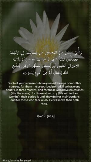 At-Talaaq Ayah 4 - Arabic + English wallpaper