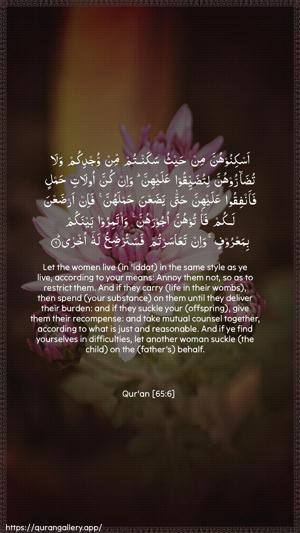 At-Talaaq Ayah 6 - Arabic + English wallpaper