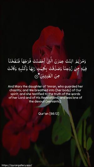 At-Tahrim Ayah 12 - Arabic + English wallpaper