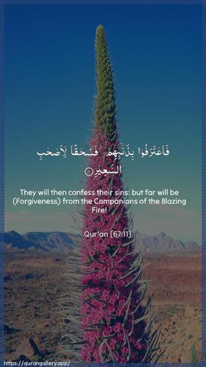 Al-Mulk Ayah 11 - Arabic + English wallpaper