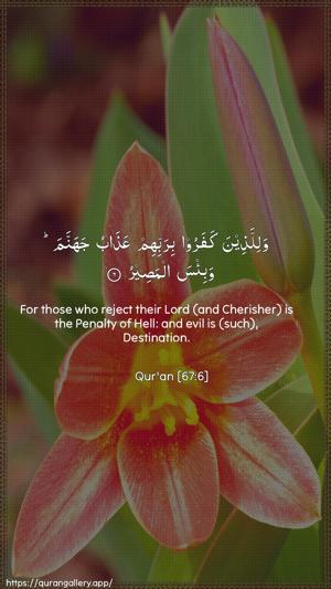 Al-Mulk Ayah 6 - Arabic + English wallpaper