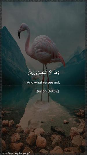 Al-Haaqqa Ayah 39 - Arabic + English wallpaper