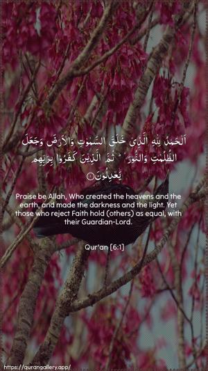 Al-An"aam Ayah 1 - Arabic + English wallpaper