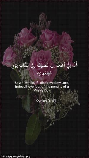 Al-An"aam Ayah 15 - Arabic + English wallpaper