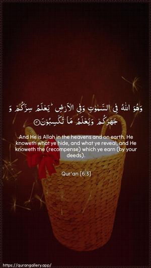 Al-An"aam Ayah 3 - Arabic + English wallpaper