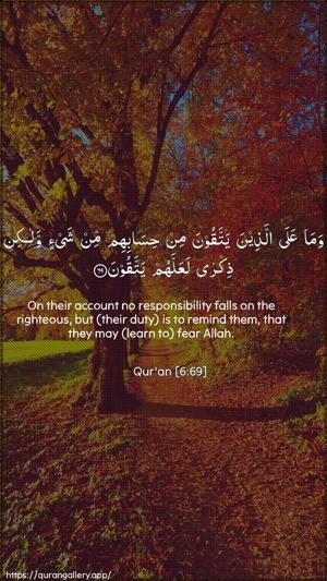 Al-An"aam Ayah 69 - Arabic + English wallpaper