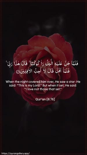 Al-An"aam Ayah 76 - Arabic + English wallpaper