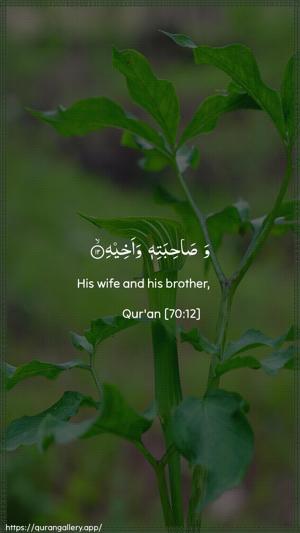 Al-Ma"aarij Ayah 12 - Arabic + English wallpaper