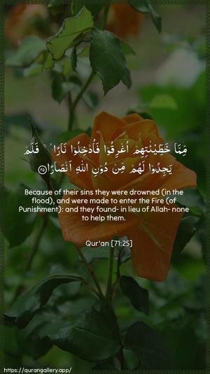 Nooh Ayah 25 - Arabic + English wallpaper