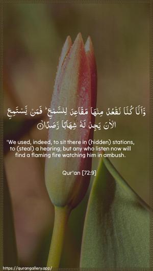Al-Jinn Ayah 9 - Arabic + English wallpaper