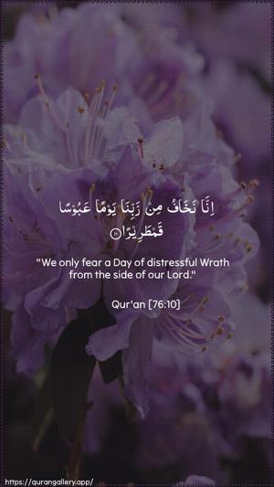 Al-Insaan Ayah 10 - Arabic + English wallpaper