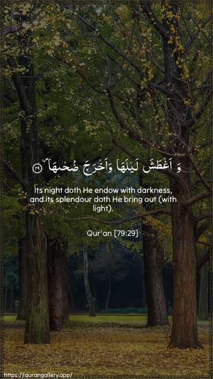 An-Naazi"aat Ayah 29 - Arabic + English wallpaper