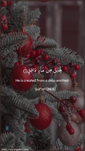 At-Taariq Ayah 6 - Arabic + English wallpaper