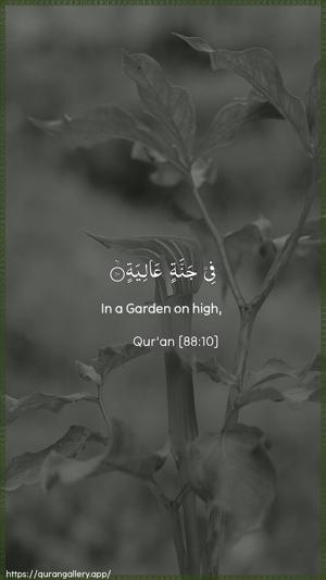 Al-Ghaashiya Ayah 10 - Arabic + English wallpaper