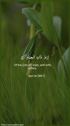 Al-Fajr Ayah 7 - Arabic + English wallpaper