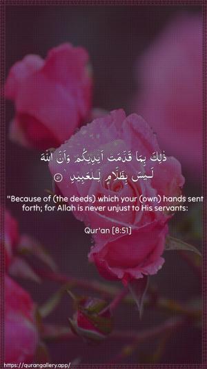 Al-Anfaal Ayah 51 - Arabic + English wallpaper